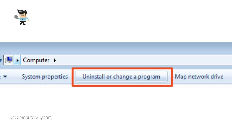 Uninstall or Change Program