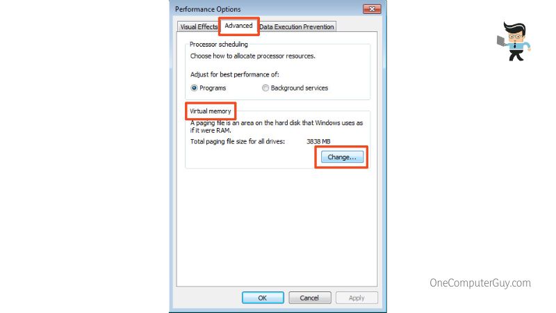 Virtual Memory Change