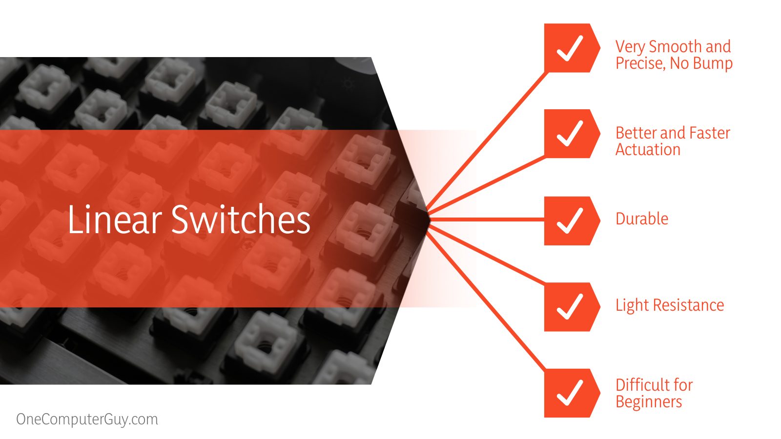 Tactile vs linear Switches Characteristics