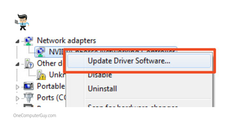 Update driver software