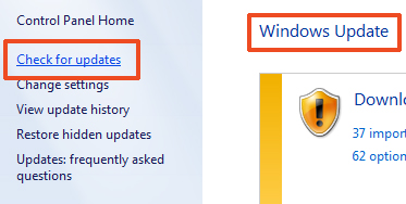 Checking windows updates for lenovo laptop