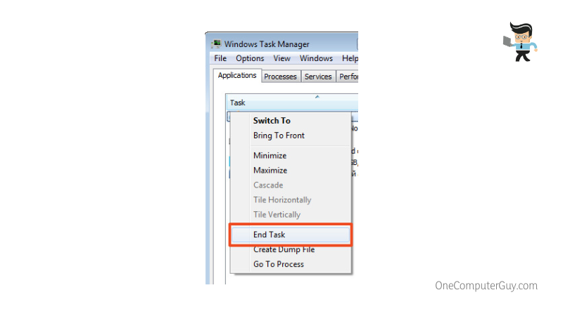 End task for amd processes