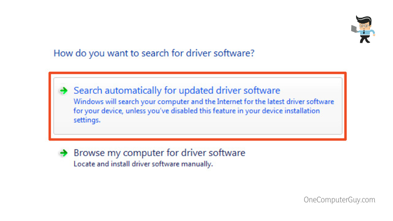 Search automatically for updated driver software for mouse