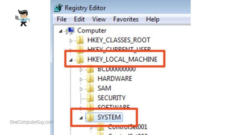 System in Hkey Local Machine