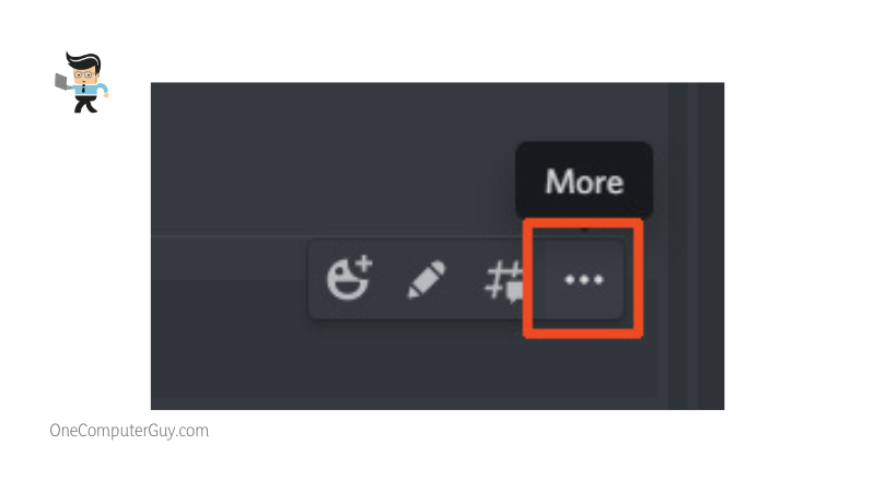 Three dot symbol on discord message