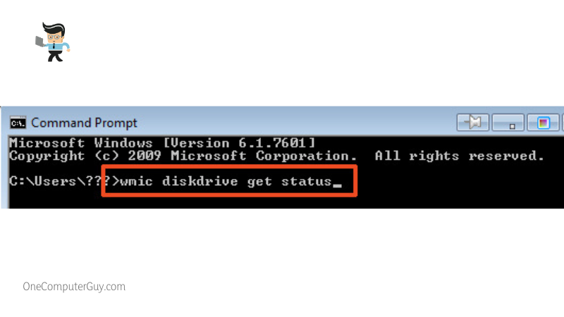Wmic diskdrive get status