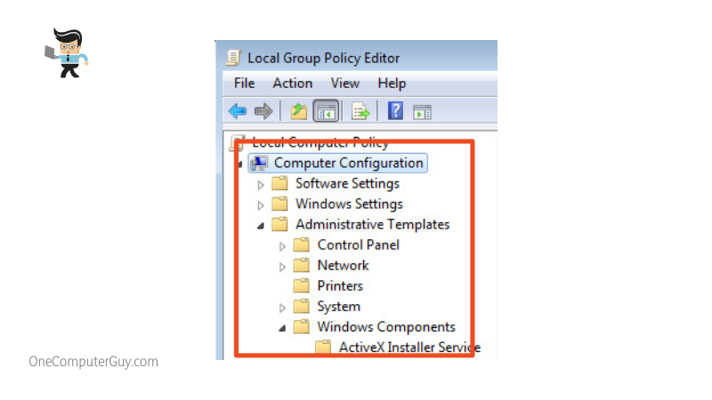 Computer configuration administrative template windows components