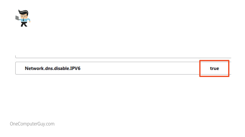 Network dns disable ipv true