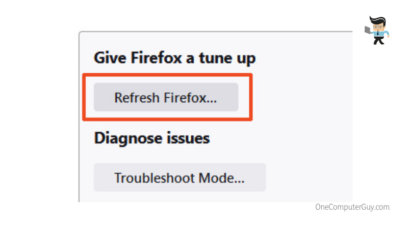 Refresh firefox