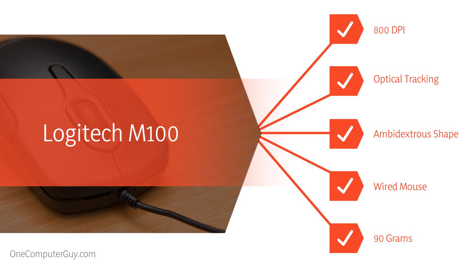 Logitech B100 vs M100 Mouse Characteristics