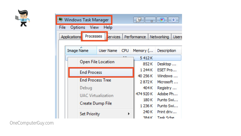 End process on cortana