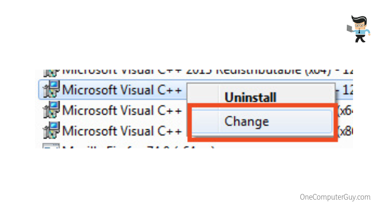 Microsoft visual c change