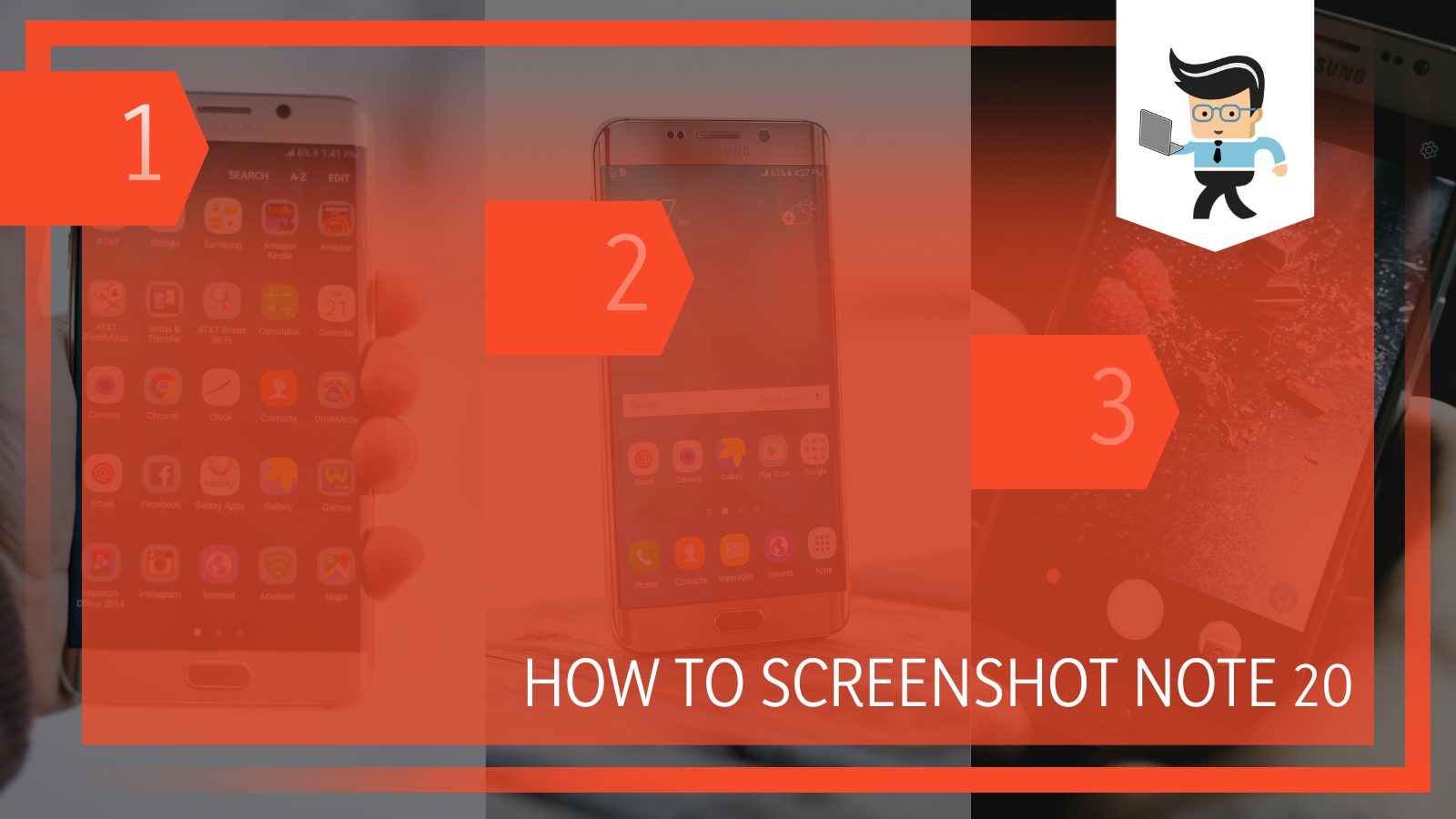 How to Screenshot Note 20