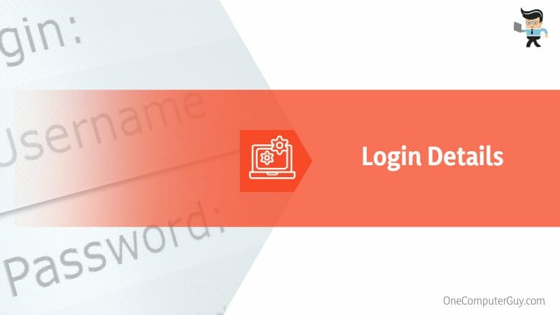 Entering Login Details